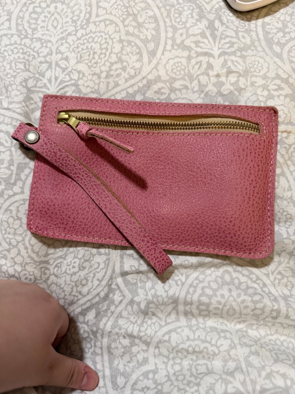 Portland leather wristlet